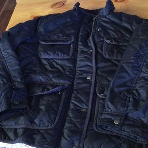 NWT Sz L Thread & Supply Quilted Navy Jacket with Ohh-Soo Soft Lining